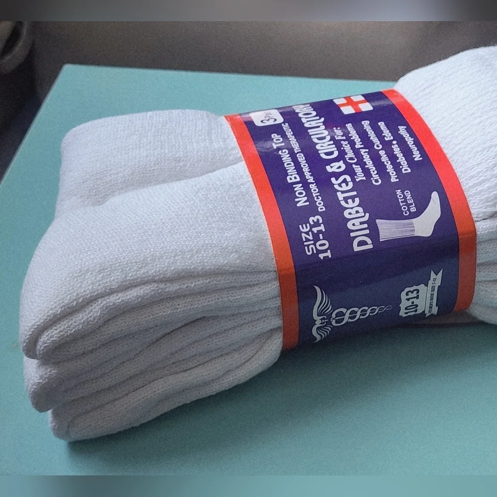 Diabetes & Circutlatory Non-Binding Socks Doctor Approved Men's 10-13 (NEW)